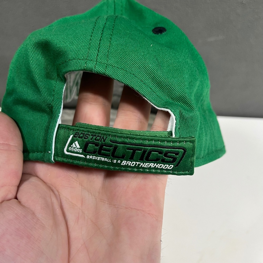 Adidas Boston Celtics NBA Basketball Hat Green Black Adjustable Strapback Cap - Picture 9 of 9